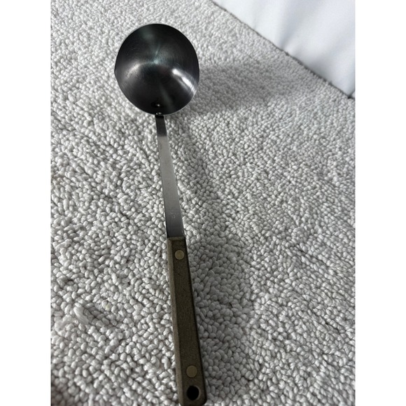 Ekco Flint Other - Ekco Flint Stainless Steel Soup Ladle Vintage USA Wood Look Handle 12.5 Inch